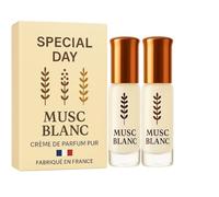 Musc Tahara Blanc 3ml parfum original - Crème de Parfum Femme Non Diluée | Parfum Pheromone Naturel | Déodorant Intime Longue Tenue-2x3ml2x (Musc)