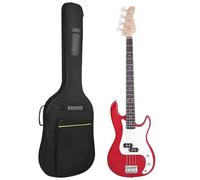 Muscab Sac à Dos rembourré pour Guitare Basse électrique avec Sangle de Cou et Poches 7 mm, Noir, Bass Bag, Moderne