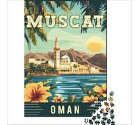 Muscat in Oman Puzzle 1000 pièces | puzzle pour une soirée calme un passe temps paisible pour un moment de tranquillité seul à la maison le soir en douceur