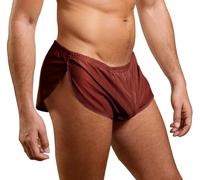 Muscle Alive Hommes Extrême Engrener Boxers Short avec Grand Divisé Côtés sous-vêtements Boxeurs Slips Caleçons Marron M