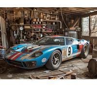 Muscle Car Classique 1000 Pièces Puzzle Collectionneur en Carton Anti-Déchirure Haute Difficulté Motif Complexe Décoration Murale Collection Cadeau Premium 1000 PCS