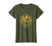 Muscle Car Design Classic Muscle Car Vintage Jaune T-Shirt, Femme, Olive, M