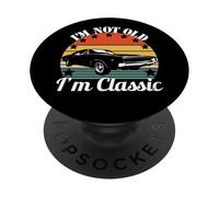 Muscle Car Je ne suis Pas Vieux, Je suis Classique PopSockets PopGrip Adhésif