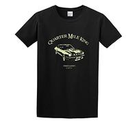 Muscle Car Quarter Mile King Men's Cotton T-Shirt Black Shirt Top Tee S