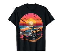 Muscle Car rétro Sunset Beach Drive T-Shirt