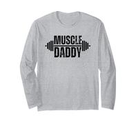 Muscle Daddy Vintage Haltérophile Papa Cool Daddy Manche Longue