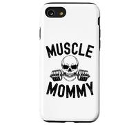 Muscle Maman Haltérophilie Maman Cool crâne Gym mère entraînement Coque pour iPhone SE (2020) / 7/8