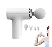 Muscle Massager - Small Portable Fascia | Handheld Neck Membrane Massager | Deep Tissue Muscle Massage For Body Relief. ABS Electronic, Usb, 4 Heads.