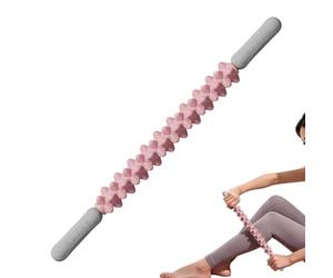 Muscle Roller - Shoulder Release Deep Tissue Fascia Massage Tool For Women Men Runners Athletes | ABS Silicone Textured Stick Handheld Body Recovery Trigger Point Fascia Relief Home Gym Travel 192 Cha
