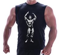 Musclealive Hommes Essentiel Muscle sans Manches T-Shirt avec Équipage Cou pour La Musculation Débardeurs Chemises Coton
