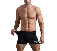 Musclealive Hommes Gym La musculation Faire des exercices Men Short Coton,Style A Black, 3 Inseam Thin Fabric Without Pockets,XL-(taille 35Pouce-41Pouce)