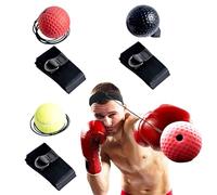 MuscleForge® 3 Balles Boxe Reflex pour la tête, Speedballs avec Bandeau réglable - 3 Reflexballs dans Un Set pour l'entraînement de Boxe et MMA, balles de Boxe pour la Coordination et la Vitesse