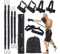 MuscleForge Bandes de résistance pour entraînement Boxe, MMA et Vitesse - Set Complet avec Ceinture, Poignets, Chevilles et poignées - Accessoire Sport pour la Maison ou la Salle, 12 pièces