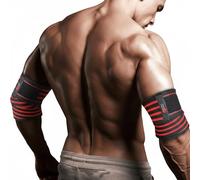 MuscleForge Coudières de Musculation et d’Haltérophilie - Bandes Élastiques Réglables avec Fermeture Velcro - Soutien pour la Stabilité des Articulations et la Prévention des Blessures au Coude