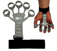 MuscleForge® Finger Trainer, Exerciseur de Doigt en Silicone pour Renforcer la Préhension, Extenseur élastique avec 3 niveaux d'ajustement 3-5 kg, Musculation de l'avant-bras