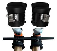 MuscleForge Gravity Boots - Bottes d’inversion pour barre de traction, 150 kg - Mousse 3 cm confort - Crochets acier sécurisés - Soulagement dos, étirement colonne, gainage abdos, ajustement universel