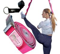 MuscleForge® Sangle de Yoga 300 cm, Ceinture de yoga avec crochet de porte, Yoga sangle pour le stretching, le ballet et l'entraînement aux arts martiaux
