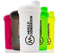 Musclegeneration Shaker à protéines 700 ml [Nouveau 2022] - Bouchon à visser - Shaker protéiné - Shaker à protéines - Shaker à protéines - Shaker à protéines - Blanc