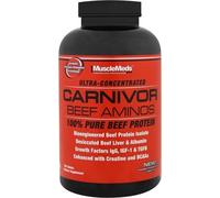 MuscleMeds Carnivor Beef Aminos 300 comprimés / Acides aminés de bœuf / Acides aminés de bœuf concentrés enrichis en créatine et BCAA en comprimés