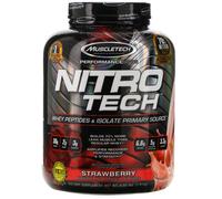 MuscleTech, Nitro Tech, Protéine de Lactosérum, Fraise, 4 lb (1,81 kg)