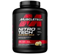 Muscletech Nitro-Tech Whey Gold, Protéines premium avec isolat de lactosérum (l'emballage peut varier) French Vanilla Creme