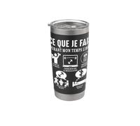Muscu ce que je fais Musculation Bodybuilding gym humour Gobelet isotherme en acier inoxydable double paroi