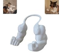 Muscular Arms for Cats, Meowscles Cosplay, Pet Prop Neck 3D Printed Arm, Cat Muscle Arms, Creative Giant Arm, Halloween Cat Costume, Funny Pet Props Hanging for Kitten Birthday Party(Blanc)