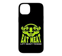 Musculation, Mangez de la Viande, soulevez des Objets Lourds, régime Carnivore Coque pour iPhone 14 Plus