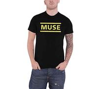 Muse T Shirt Blanc Band Logo Nouveau Officiel Homme Noir Size M