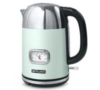 Muse Bouilloire rétro inoxydable - Affichage analogique, filtre lavable, 1,7 L, vert pastel