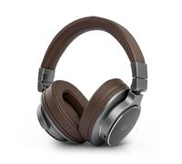 CASQUE AUDIO BLUETOOTH PREMIUM ASPECT CUIR MARRON + MAINS LIBRES - MUSE