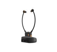 MUSE M-285 CTV Casque TV avec émetteur et station de charge | Casque sans fil 2,4 GHz avec Bluetooth, égaliseur, 30 h d'autonomie et entrée optique | Double casque