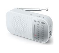 Muse m-025 rw white radio de poche analogique Am/FM avec haut-parleur intégré