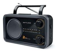Muse Radio FM portable M-06 DS – Bluetooth, 2 bandes, batterie type C – Noir