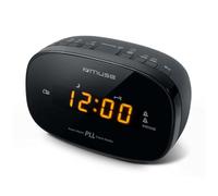 Muse Radio-réveil M-150CR - PLL FM, double alarme, secteur ou pile - Noir