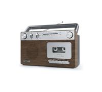 Muse Lecteur radio-cassette portable M152WS FM/MW avec enregistrement et AUX 3,5 mm Marron