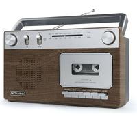 Muse Lecteur radio-cassette portable M152WS FM/MW avec enregistrement et AUX 3,5 mm Marron