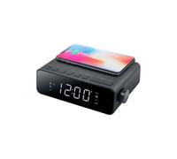 Muse Radio-réveil M-175 WI – chargement sans fil, variateur d'affichage – Noir