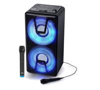 Enceinte Mobile Autonome MUSE M-1820DJ à LED Party box portable avec lecteur CD + Micro VHF et Filaire - BT/CD/AUX/USB - 150W