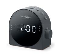 Muse | M-185CR | Réveil radio double PLL | Entrée AUX | Noir