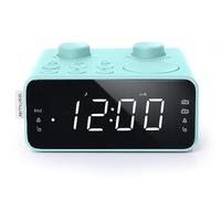 Muse M17CB Radio réveil Double PLL. Écran 0,9 Pouces LED Blanc avec variateur et Fonction 24 h. Tuner numérique FM/MW PLL 6 présélections (3FM + 3MW). Réveil par Radio ou Buzzer.