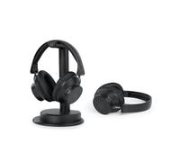 Muse M288CTV. Comprend 2 écouteurs TV avec Base émettrice et de Charge, Bluetooth, Mains Libres, réglage indépendant du Canal, 30 Heures de Batterie, égaliseur