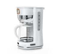 Muse MS-220 W Cafetière blanc Nombre de tasse=10 verseuse en verre, fonction de conservation de la