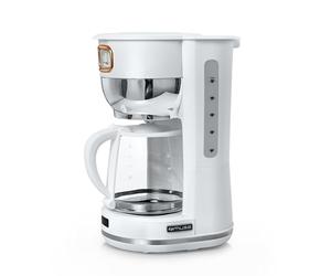 MUSE Machine à café MS-220 W | avec carafe en verre, affichage analogique pour maintien au chaud, capacité de 10 tasses, blanc mat