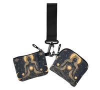 Muse Moon Godness Boho Gothic Lot de 2 pochettes porte-monnaie pour femme avec fermeture éclair et porte-clés, muse moon godness boho gothique, 1 size, Décontracté