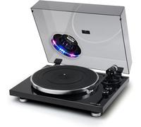 Muse MT-109 BTO Platine Vinyle Stéréo 33 et 45 TR/Min Bluetooth Bras Carbone Audio-T E C H Noir, Lumière LED
