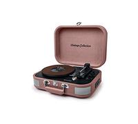 Muse MT-201 BTB - Tourne-Disque Muse Trois Vitesses, Bluetooth, USB et Lecteur de Cartes SD, Rose