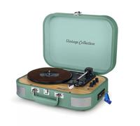 Muse MT-201 WG Platine Vinyle Valise Vert Pastel | Enceintes Bluetooth USB AUX 33/45/78T + Clé USB 32Go