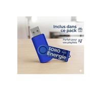 MUSE Platine Vinyle Noire 33/45/78 Tours Enceintes Intégrées USB/SD/AUX Prise Casque + Clé USB 32Go