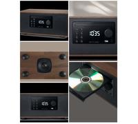 MUSE Radio CD rétro vintage Bluetooth FM CD/MP3 USB NFC 60W - bois/noir